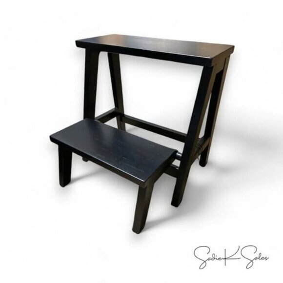 18" Wood Kitchen Step Stool Black - Hearth & Hand Magnolia, Target, New in Box - Picture 7 of 12